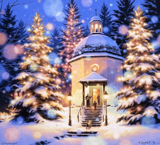 笹倉鉄平の絵画作品　タイトルは、Holy night